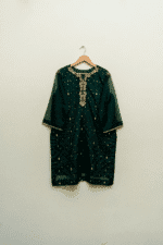3 Piece Green Shirt, Plazo & Dupatta - Image 2