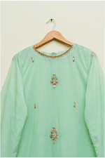 3 piece Pista Silk Shirt, Trouser & Dupatta - Image 7