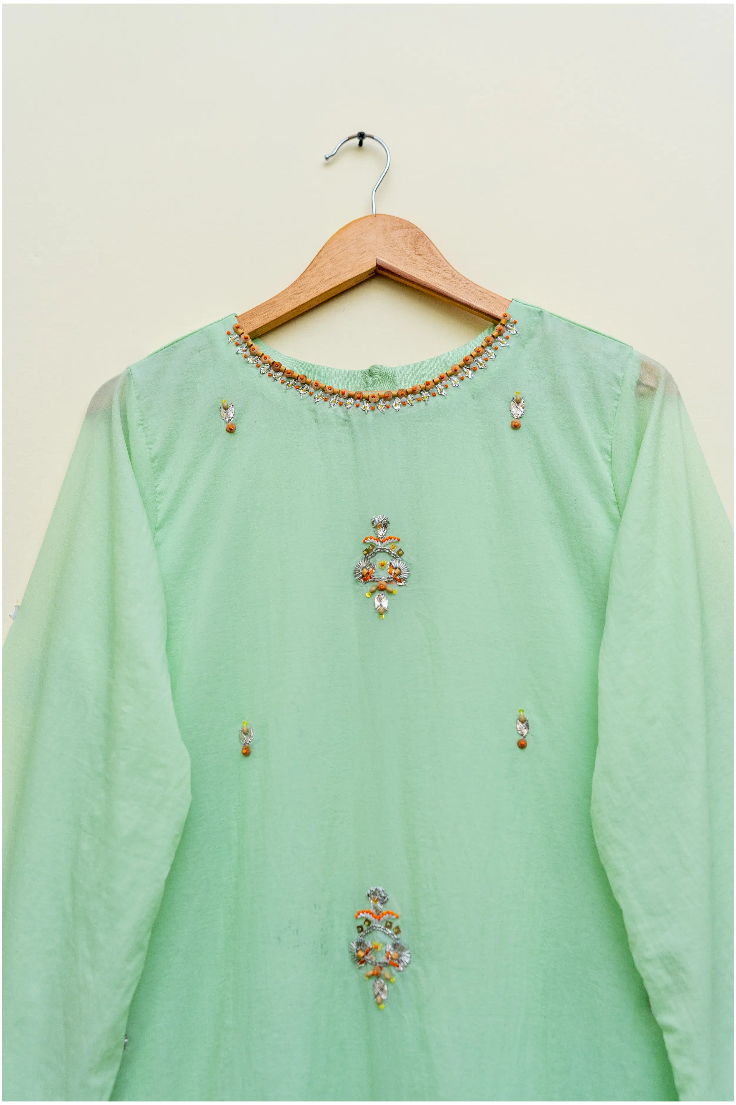 3 piece Pista Silk Shirt, Trouser & Dupatta - Image 7