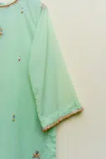 3 piece Pista Silk Shirt, Trouser & Dupatta - Image 8