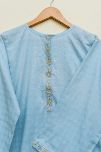 3 Piece Sky Blue Lawn Shirt & Dupatta - Image 4