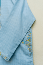 3 Piece Sky Blue Lawn Shirt & Dupatta - Image 5