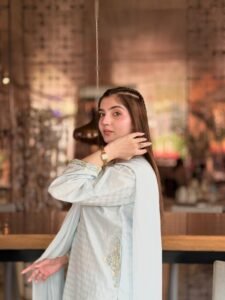 3 Piece Sky Blue Lawn Shirt & Dupatta - Image 3