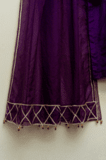 3 Piece Purple Shirt Dupatta & Trouser - Image 12