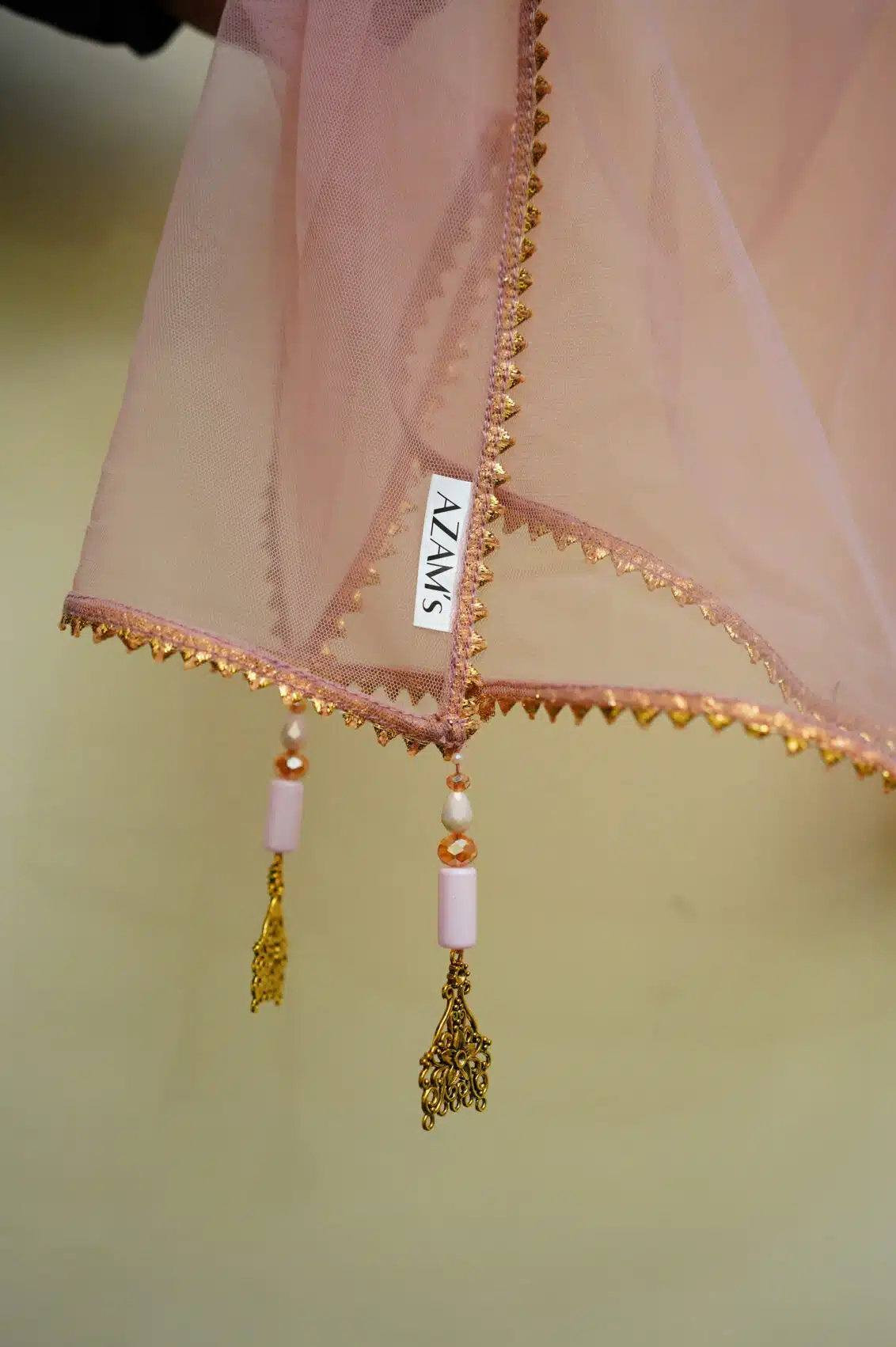 3 Piece Pink Frock Dupatta & Trouser - Image 12