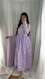 3 Piece Lawn Frock, Dupatta & Trouser