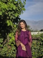 3 Piece Purple Shirt Dupatta & Trouser - Image 11