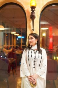 3 Piece White Shirt & Dupatta