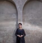 Four Piece Palachi Velvet Shirt, Inner, Dupatta & Plazo - Image 8