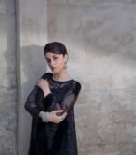 Four Piece Palachi Velvet Shirt, Inner, Dupatta & Plazo - Image 6