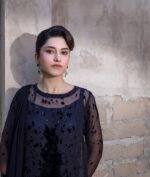 Four Piece Palachi Velvet Shirt, Inner, Dupatta & Plazo - Image 10