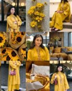 3 Piece Mustard Shirt, Trouser & Dupatta - Image 5