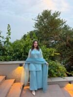 3 Piece Organza Shirt, Plazo & Trouser - Image 5