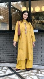 3 Piece Mustard Shirt, Trouser & Dupatta