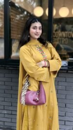 3 Piece Mustard Shirt, Trouser & Dupatta - Image 4