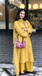 3 Piece Mustard Shirt, Trouser & Dupatta - Image 3