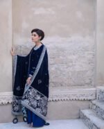 Dark Blue Velvet Shawl - Image 2