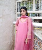 3 Piece Net Shirt, Plazo & Dupatta - Image 3
