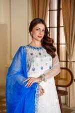 3 Piece Organza Frock, Trouser & Dupatta - Image 2