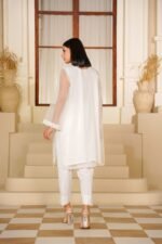 2 Piece Organza Coat Style Shirt & Trouser - Image 3