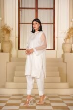 2 Piece Organza Coat Style Shirt & Trouser - Image 10