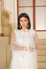 2 Piece Organza Coat Style Shirt & Trouser - Image 2